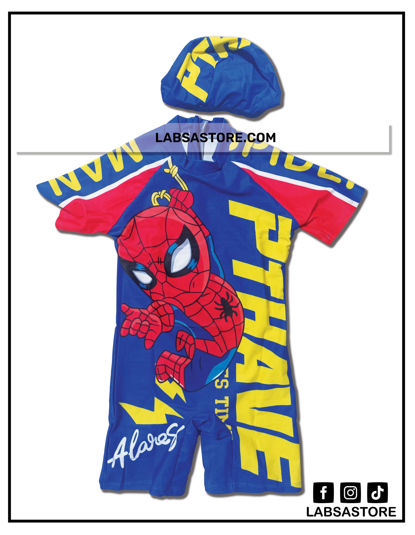 Maillot de bain pour garçon spiderweb