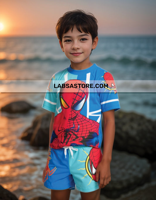 Maillot de bain pour garçon green spider